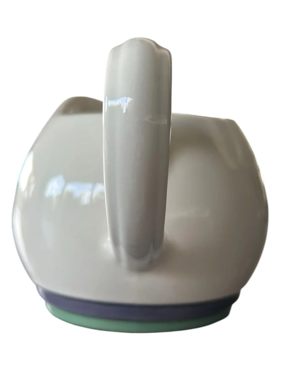 PFALTZGRAFF Vintage Ocean Breeze Gravy Boat Stoneware White with Green Navy Rim